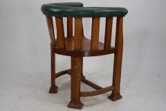 Waring and Gillow. Ten Arts and Crafts Oak Tub Chairs with Shaped Solid Seats - Thumbnail 7