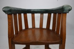 Waring and Gillow. Ten Arts and Crafts Oak Tub Chairs with Shaped Solid Seats - Thumbnail 9
