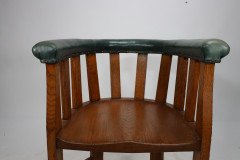 Waring and Gillow. Ten Arts and Crafts Oak Tub Chairs with Shaped Solid Seats - Thumbnail 10