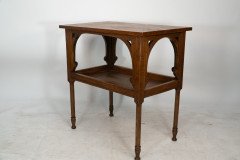 An identical pair of Arts and Crafts oak sidetable - Thumbnail 5