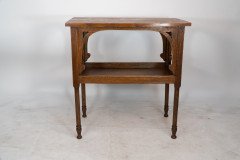 An identical pair of Arts and Crafts oak sidetable - Thumbnail 8