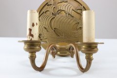 A Pair of Arts and Crafts Brass Wall Lights with Galleons in Sail. - Thumbnail 15