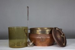 Carl Deffner. an Early Secessionist Style Copper and Brass Punch Bowl and Lid - Thumbnail 10