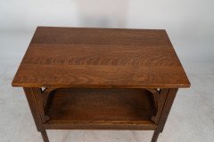 An identical pair of Arts and Crafts oak sidetable - Thumbnail 19