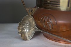 Carl Deffner. an Early Secessionist Style Copper and Brass Punch Bowl and Lid - Thumbnail 18