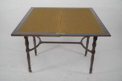 H Batley, Attributed Collinson & Lock, an Anglo- Japanese Fold over Card Table - Thumbnail 6