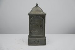 B G H, Attri. an Arts & Crafts Brass Mantel Clock with Stylised Floral Chasing - Thumbnail 8