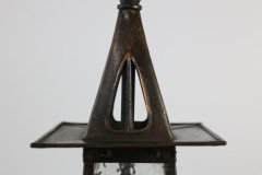 A Glasgow School Anodised Copper Ceiling Light with Upside Down Split Heart Cut-outs - Thumbnail 6