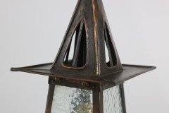A Glasgow School Anodised Copper Ceiling Light with Upside Down Split Heart Cut-outs - Thumbnail 7