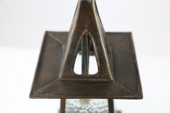 A Glasgow School Anodised Copper Ceiling Light with Upside Down Split Heart Cut-outs - Thumbnail 8