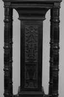 Henry W Batley Aesthetic Movement Ebonised Pedestal Stand with Carved Sunflowers - Thumbnail 2