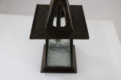 A Glasgow School Anodised Copper Ceiling Light with Upside Down Split Heart Cut-outs - Thumbnail 10