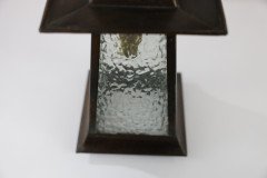 A Glasgow School Anodised Copper Ceiling Light with Upside Down Split Heart Cut-outs - Thumbnail 11