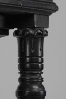 Henry W Batley Aesthetic Movement Ebonised Pedestal Stand with Carved Sunflowers - Thumbnail 10