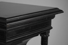 Henry W Batley Aesthetic Movement Ebonised Pedestal Stand with Carved Sunflowers - Thumbnail 12