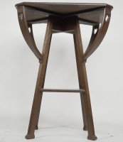 Liberty & Co a Fine Arts & Crafts Mahogany Side Table with Pierced Heart Details - Thumbnail 3