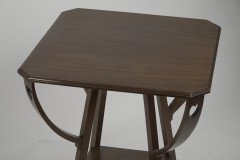 Liberty & Co a Fine Arts & Crafts Mahogany Side Table with Pierced Heart Details - Thumbnail 5