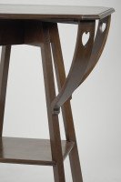 Liberty & Co a Fine Arts & Crafts Mahogany Side Table with Pierced Heart Details - Thumbnail 8