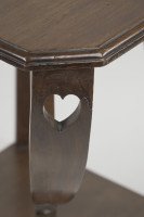 Liberty & Co a Fine Arts & Crafts Mahogany Side Table with Pierced Heart Details - Thumbnail 11
