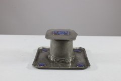 Liberty & Co., An Arts & Crafts Pewter Inkwell with Violet Enamel Decoration - Thumbnail 3
