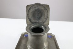 Liberty & Co. an Arts & Crafts Pewter Inkwell with Violet Enamel Decoration - Thumbnail 11