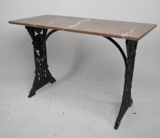 Pair Aesthetic Movement Cast Iron Garden Tables in The Manner of Thomas Jeckyll - Thumbnail 4
