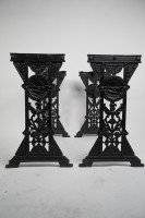 Pair Aesthetic Movement Cast Iron Garden Tables in The Manner of Thomas Jeckyll - Thumbnail 15