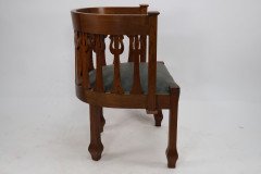An Arts and Crafts Oak Armchair with Stylized Floral Upright Decoration - Thumbnail 6
