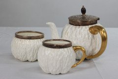 Christopher Dresser Attr Three- Piece Tea Set Made by Coalport for Hukin & Heath - Thumbnail 13