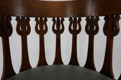 An Arts and Crafts Oak Armchair with Stylized Floral Upright Decoration - Thumbnail 11