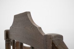 Arts & Crafts Inlaid Oak Settle Probably Commissioned by Sir Samuel Morton - Thumbnail 8