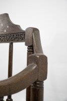 Arts & Crafts Inlaid Oak Settle Probably Commissioned by Sir Samuel Morton - Thumbnail 18