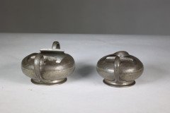 Liberty and Co. an English Pewter 0966 Arts and Crafts Milk and Sugar Bowl - Thumbnail 4