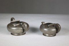 Liberty and Co. an English Pewter 0966 Arts and Crafts Milk and Sugar Bowl - Thumbnail 5