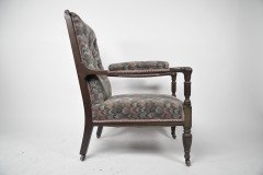 H. W. Batley Attri, Jas Shoolbred an Aesthetic Movement Mahogany Armchair. - Thumbnail 4