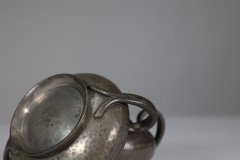 Liberty and Co. an English Pewter 0966 Arts and Crafts Milk and Sugar Bowl - Thumbnail 10