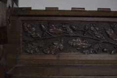 Pugin, Gothic Revival Bookcase with Carved Florets, Acorns & Oak Leaf Decoration - Thumbnail 5