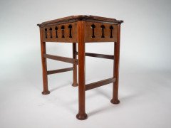Liberty and Co (attributed). a Glasgow School Walnut Piano Stool with Storage under the Seat - Thumbnail 5