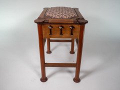 Liberty and Co (attributed). a Glasgow School Walnut Piano Stool with Storage under the Seat - Thumbnail 7