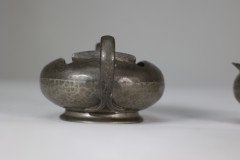Liberty and Co. an English Pewter 0966 Arts and Crafts Milk and Sugar Bowl - Thumbnail 14