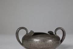 Liberty and Co. an English Pewter 0966 Arts and Crafts Milk and Sugar Bowl - Thumbnail 15