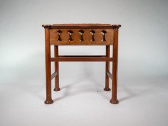 Liberty and Co (attributed). a Glasgow School Walnut Piano Stool with Storage under the Seat - Thumbnail 9