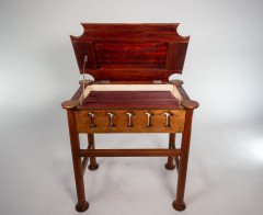Liberty and Co (attributed). a Glasgow School Walnut Piano Stool with Storage under the Seat - Thumbnail 14