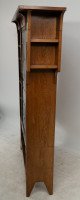 Arts and Crafts Oak Glazed Bookcase with inset period tiles - Thumbnail 5