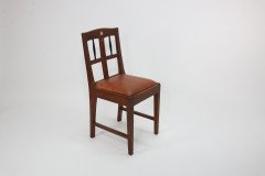 Pair of Secessionist Style Oak Side Chairs with Ebonized Spindles - Thumbnail 4