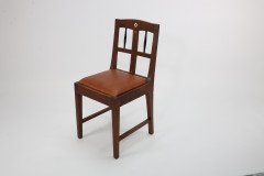 Pair of Secessionist Style Oak Side Chairs with Ebonized Spindles - Thumbnail 10