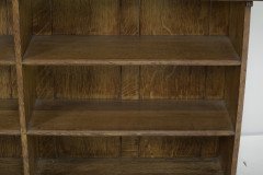 Liberty & Co. Arts & Crafts Oak Bookcase Stain Glass and Copper Hinges & Handles - Thumbnail 15