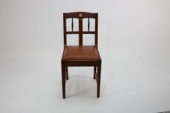 Pair of Secessionist Style Oak Side Chairs with Ebonized Spindles - Thumbnail 11