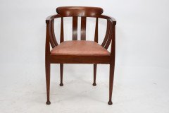 William Birch (probably). an Arts and Crafts Walnut Armchair - Thumbnail 2