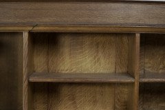 Liberty & Co. Arts & Crafts Oak Bookcase Stain Glass and Copper Hinges & Handles - Thumbnail 17